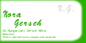 nora gersch business card